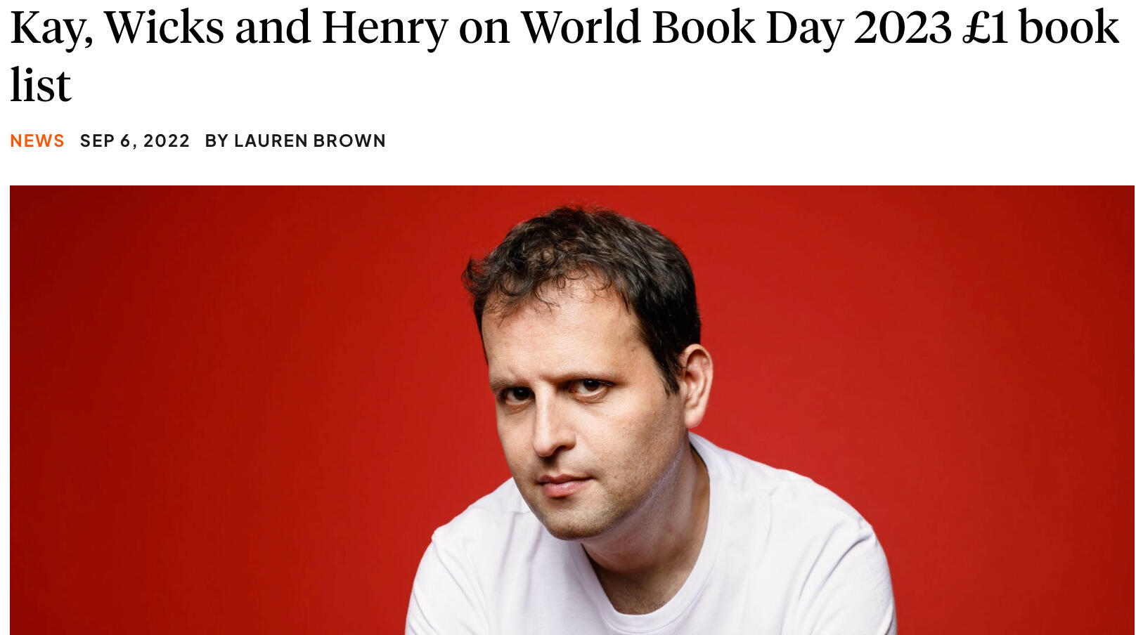 Kay, Wicks and Henry on World Book Day 2023 £1 book list